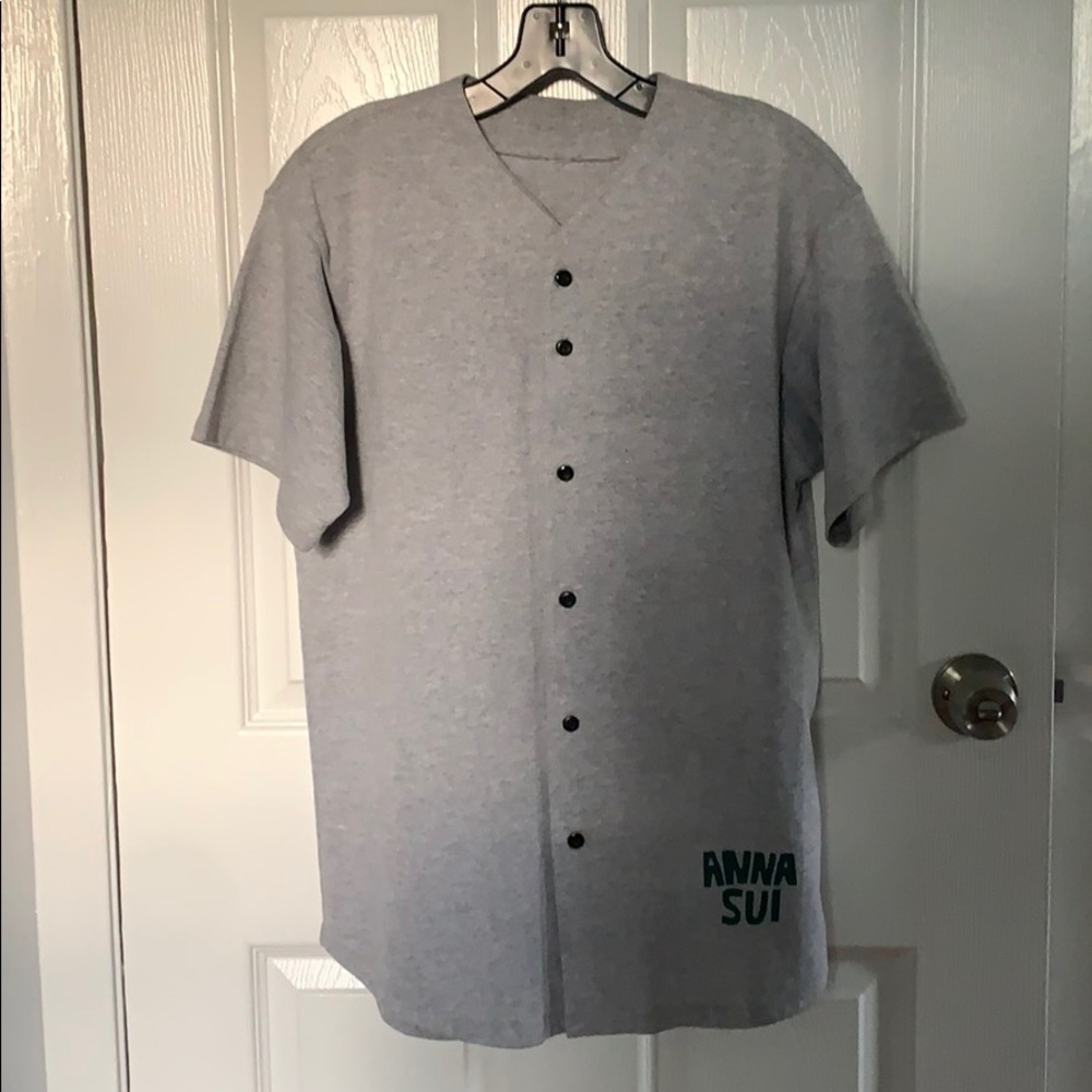Anna Sui baseball button up shirt